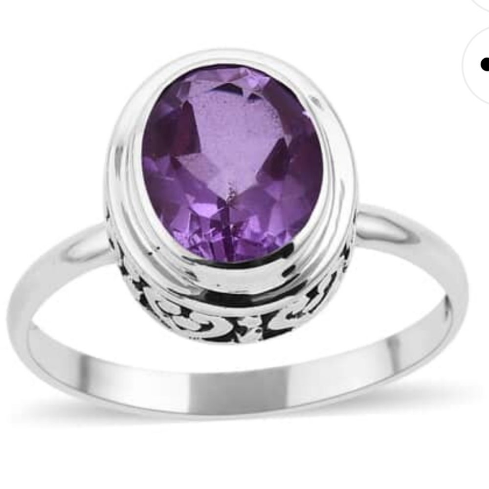 Sterling Silver Kunzite Quartz Ring Size 10